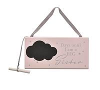 New Baby Hanging Countdown Plaque ' Days Until i'm a Big Sister' with Chalk
