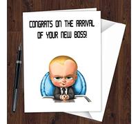 New Baby New Mum Card Funny Rude Pregnancy Shower Mother Boss Baby BOY L192