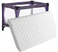 New Baby Travel Cot Foam/Mattress - Waterproof Cover | Extra Thick Quilted | Fits Most Graco/M&P Toddler Cots, Breathable | Anti Allergenic (93 x 64 x 6 cm)