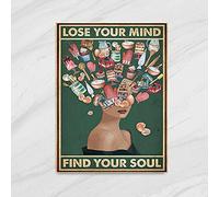 New Baking Lose Your Mind Find Your Soul Poster Metal Sign Metal Tin Sign for Home and Kitchen Bar Man Cave Cafe Garage Wall Decor 12x8 Inch