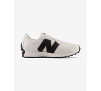 New Balance 327 Junior Bungee Lace Shoes White Greyish Black - 11UK