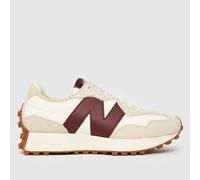 New Balance 327 Womens Fashion Trainers in White Burgundy - 4.5 UK