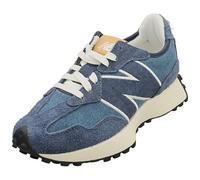 New Balance Women's 327 in Blue/Beige Suede/Mesh, size 3.5 Narrow