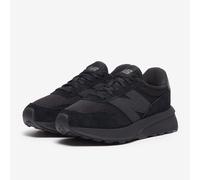 New Balance Unisex 370 Sneaker, Black/Castlerock, 4 UK