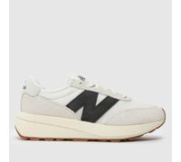 New Balance Unisex 370 in White/Black Suede/Mesh, size 8