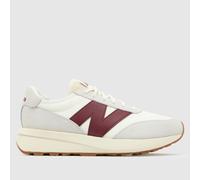 New Balance 370 Trainers in White & Burgundy UK 6 (EU 39½)