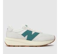 New Balance 370 Trainers in White & Green UK 4 (EU 37)