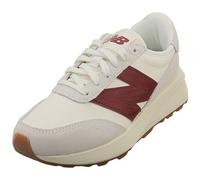 New Balance 370 Unisex Fashion Trainers in White Burgundy - 6 UK