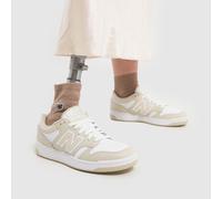 New Balance 480 Trainers in White & Beige UK 3.5 (EU 36)