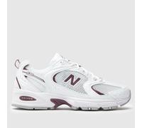New Balance 530 Trainers in White & Burgundy UK 5 (EU 38)