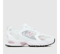 New Balance 530 Trainers in White & Pink UK 4 (EU 37)