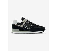 New Balance 574 Core Shoes Black White Grey Junior - 35.5