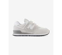 New Balance 574 Hook And Loop Shoes Beige White Junior - 33.5