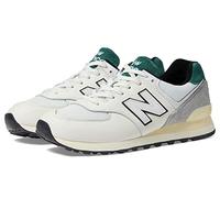 New Balance 574 Mens Men Sneakers, White/Green, 3.5 UK