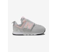 New Balance 574 NEW_B Hook & Loop baby white pink shoes - 27.5