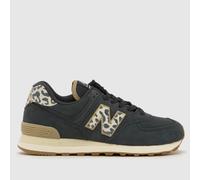 New Balance 574 Trainers in Black Multi UK 3.5 (EU 36)