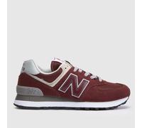 New Balance Mens Nb 574 Sneakers, Burgundy Evm Dark, 7 UK