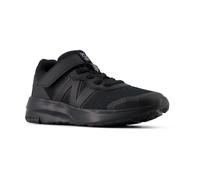 New Balance 578V1 Bungee Lace with Top Strap Sneaker, Black/Black, 1 UK Child