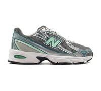 New Balance 740 trainers in silver metallic and turquoise