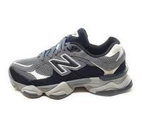 New Balance 9060 Sport Sneakers U9060ERA Grey Black, Mesh and Suede Leather, Cushioned Sole, Chunky Design, Grey Black, 7 UK
