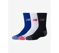 New Balance Active Crew Socks Black White Blue Junior (3 Pairs) - L