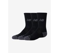 New Balance Active Crew Socks Pure Black Grey Junior (3 Pairs) - L