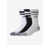 New Balance Active Lifestyle Striped Crew Socks grey white black (3 pairs) - S