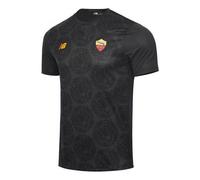 New Balance As Roma Logo Printing Training Sports Round Neck Short Sleeve Black MT231300-BK L