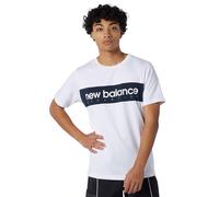 NEW BALANCE ATHLETICS MEN'S LINEAR SPELLOUT LOGO T-SHIRT TEE TOP WHITE RETRO NEW