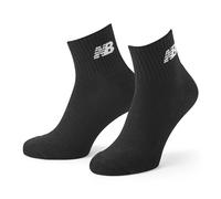 New Balance - Black Sport Socks, Breathable Cotton, Ankle Cut, 3 Pack (Small)