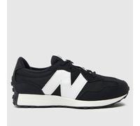 New Balance Black & White 327 Youth Trainers UK 4