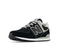New Balance Boys 574 Sneaker, Black Grey, 3.5 UK