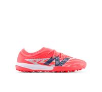 New Balance Boys FURON TEAM JNR TF V8 in Red/Blue/Purple Synthetic, size 13