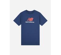 New Balance Boys Jersey Stacked Logo T-Shirt in Navy - Blue - 10 - 11 Yrs