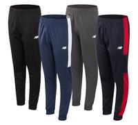 New Balance BoysSweatpants - 4 Pack Active Tricot Jogger Sweatpants - Performance Track Pants with Pockets for Boys (4-20) Size 14-16 Indigo/Grey