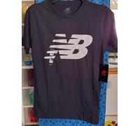 New Balance Classic Graphic Logo Athletic Fit Black T-Shirt, Men's size S
