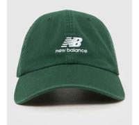 New Balance Dark Green Stacked Logo 6 Panel Cap OSFM