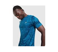 New Balance Sport Essential Printed Short Sleeve T-shirt Blue S Men