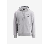 New Balance Essentials Brushed Back Fleece Hoodie Grey Black - M
