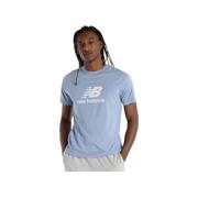 New Balance Essentials Men's Stacked Logo T-Shirt (Pack of 1), Glint Blue, L