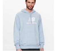 New Balance Essentials Stacked Logo Hoodie M Blue - Comfortable Running and Leisurewear for Active Lifestyles