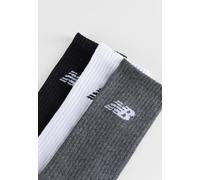 New Balance - Everyday Crew Pack Of 3 White/Multi - Socks - black - S - 71% Cotton, 20% Polyester, 9% Elastane S