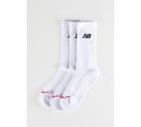 New Balance Everyday Crew Socks 3 Pure White Black (3 pairs) - XL