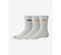 New Balance Everyday Crew Socks 3 Pure White Orange (3 pairs) - L