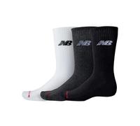 New Balance - Everyday Crew Pack Of 3 White/Multi - Socks - black - L - 71% Cotton, 20% Polyester, 9% Elastane L