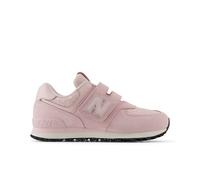 New Balance Girls 574 Hook & Loop in Pink Leather, size 1