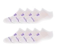 New Balance Girls' Athletic Low Cut Socks with Reinforced Heel and Toe (8 Pack), White, Size Medium/Shoe Size: 8.5-2
