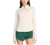 New Balance Athletics Heat Grid Half Zip Long Sleeve T-shirt White M Woman