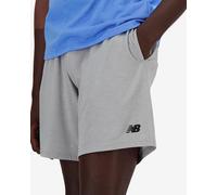 New Balance Heathertech 7 Inch Shorts Grey Black - M