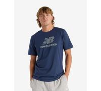 New Balance Heathertech Logo short sleeve T-shirt navy blue - L